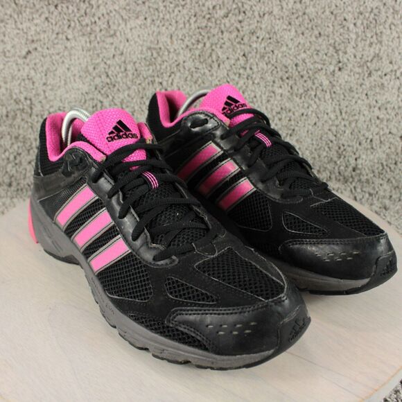 Adidas Running Shoes Womens 11 Black Pink Mesh Athletic Sneakers - Picture 2 of 11